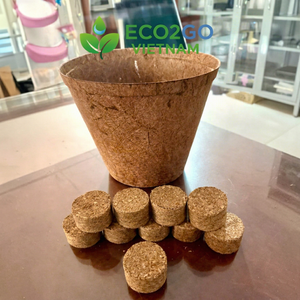 Eco2go Vietnam - Maceta de Turba, Pellets de Turba de Coco Jiffy, Virutas de Coco, Fibra de Coco Ecológica y Biodegradable para Uso en Jardinería - Product Image 1