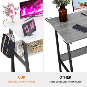 Bàn chơi game hiện đại với giá sách MDF Bàn máy tính với các tính năng thiết thực - Product Image 4