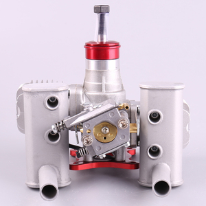 VVRC RCGF 21CCT V2 21cc Dual Cylinder Petrol/<b>Gasoline</b> Engine New Model with Exhaust Pipe for RC Airplane Fixed Wing Made Metal - Product Image 3