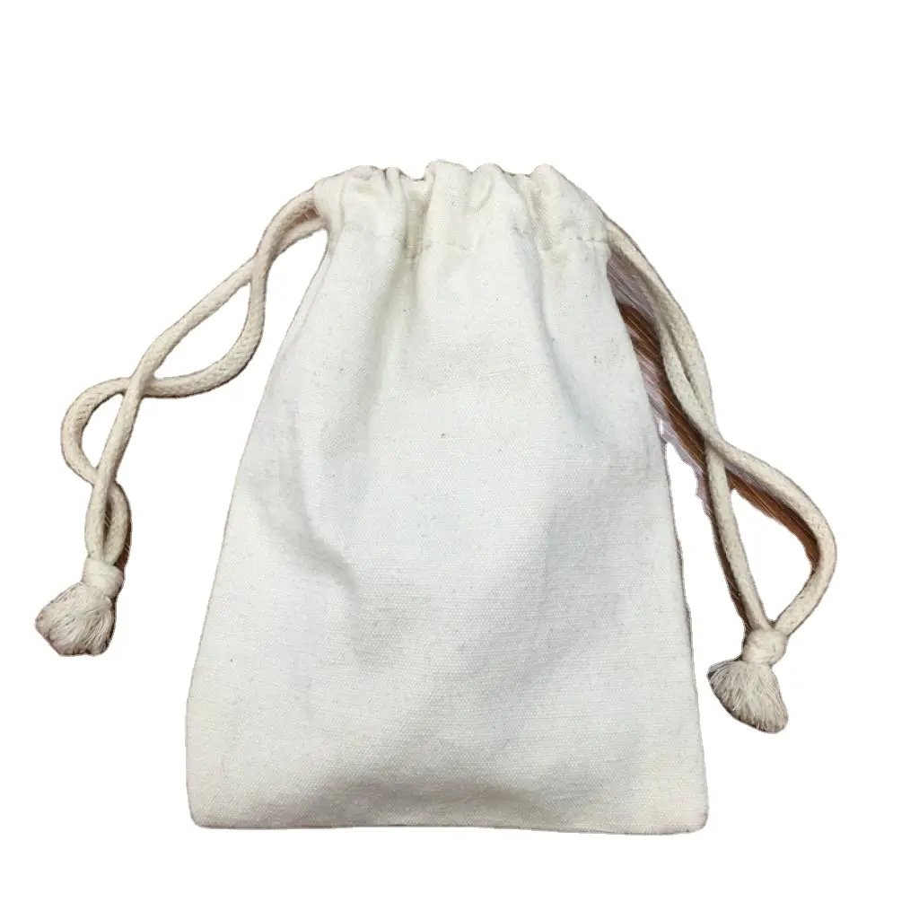 Muslin vải dây rút vải lớn lưu trữ túi Bông tái sử dụng hàng tạp hóa Túi DIY Craft Gói Túi (15x22 inch)