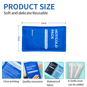Tái sử dụng gel Ice Pack tùy chỉnh kích thước Logo Bán buôn túi nước đá giảm đau Hot & lạnh nén - Product Image 2