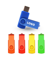 Memoria USB Metálica de 8GB, 10 Unidades, Giratoria, con Cordón, Colores Variados, USB 2.0, 1 Año de Garantía, Soporte Técnico por Teléfono y en Línea