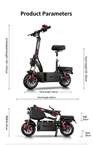 Patinete Eléctrico Plegable de Alta Velocidad 4400W con Doble Motor, Suspensión Completa y Batería de Litio de Gran Capacidad para Adultos, Viajes al Aire Libre y Desplazamientos Diarios HSK-MX10 - Product Image 6