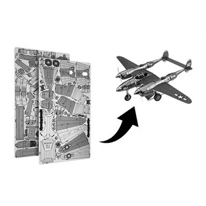 Hình ảnh hóa chất khắc Kim Loại 3D Câu Đố Nhà cung cấp tự làm lắp ráp máy bay mô hình Kit ghép hình câu đố - Product Image 3