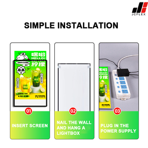 Acrylic & nhôm Snap Khung ánh sáng hộp hiển thị bảng hiệu Tùy chỉnh hình dạng hình chữ nhật cho quảng cáo trong nhà & Giá gửi bài - Product Image 3