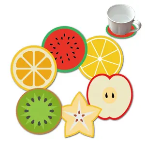 Kautschuk 2D-PvC-Tischdecken mit Fruchtmotiven Unterteiler für Restaurants