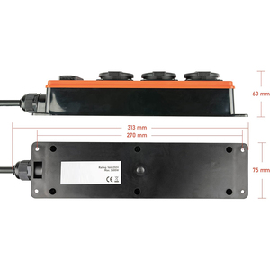 Camping Outdoor 5M 3-Way Schuko Cord Power Strip Socket With 16A 230V Plug and 5V2.1A A+C <b>USB</b> Ports TB01U Europea - Product Image 6