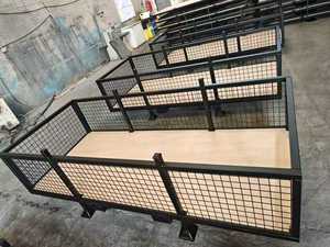 Estante de Alambre de Acero Resistente con Plataforma de <span class=keywords><strong>Madera</strong></span>, Caja de Paletización Metálica Apilable, Estanterías de Almacenamiento para Almacén - Product Image 2