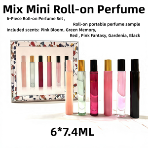 Set de Regalo de Perfume de Lujo con Mini Rodamientos de Bolas (6*7.4ml) <span class=keywords><strong>para</strong></span> Mujer/<span class=keywords><strong>Hombre</strong></span>, Incluye Loción Perfumada y Gel de Ducha - Premium - Product Image 1