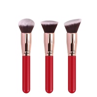 Ensemble de pinceaux de maquillage professionnels en fibres artificielles de marque SFM, très vendus - Pinceaux pour blush, contour, poudre et fond de teint en plastique