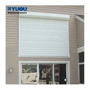 Wind Resistant Protect Window Glass Aluminum Automatic Or Manual Roller Up Window