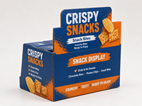 Boîte de présentation PDQ en carton écologique imprimée sur mesure, finition mate, impression offset pour comptoir de vente au détail, produits cosmétiques et snacks