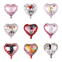 Ballon en feuille d'aluminium en forme de cœur de 18 pouces « JE T'AIME » pour la Saint-Valentin, décorations de mariage