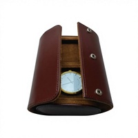 Étui de montre en cuir marron personnalisé de luxe pour montres pour hommes, emballage élégant pour les voyages