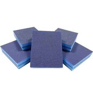 High Quality Double Sided Sponge Sandpaper Dry Sanding Wet Sanding Sponge Block Cleaning Sanding Block Abrasive Sandpaper