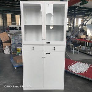 Freestanding Powder Coated Office Furniture Steel File <b>Cabinet</b> Metal Glass Door <b>Locker</b> With Drawers for Bedroom Kitchen Outdoor - Product Image 4