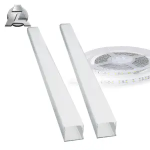 Standard size metal aluminium channel led profile for led strips with cover