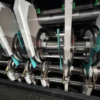 Nouvelle machine d'impression, de rainurage et de découpe de boîtes en carton ondulé entièrement automatique à commande PLC, 1 à 6 couleurs, réglage en un clic