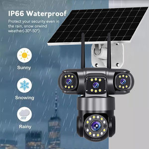 2025 Vente chaude 8MP <span class=keywords><strong>360</strong></span> Caméra de sécurité domestique sans fil WiFi/4G à énergie solaire avec capteur CMOS à trois objectifs pour la surveillance extérieure - Product Image 6