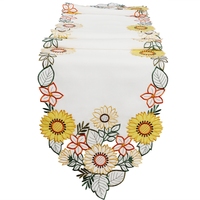 Pivots — broderie de couleur de tournesol, style rustique, décoration pour mariage, chemin de table, princesse, été