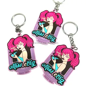 Trending products 2024 new arrivals hot sale Custom Soft PVC Key Chain Rubber anime Keychains Silicone Keyring keytags