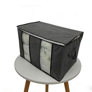 Thicken Non Woven Fabric Quilt Storage Bag Household Large Capacity Clothes Organizer Bag Quilt Storage Bag with <b>Double</b> Window - Product Image 4