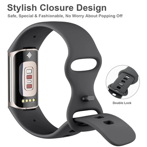 Correas de Silicona Suave para Reloj Inteligente, Repuesto de Correa Deportiva para Fitbit Charge 6 5, Accesorios para Pulsera - Product Image 2