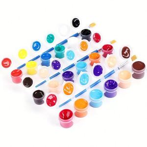 X1113 Non-toxic 12 Colors Acrylic <b>Paint</b> Pots Set 3ml High Quality Quick Drying Acrylic <b>Paints</b> for Children <b>Canvas</b> & Paper - Product Image 1