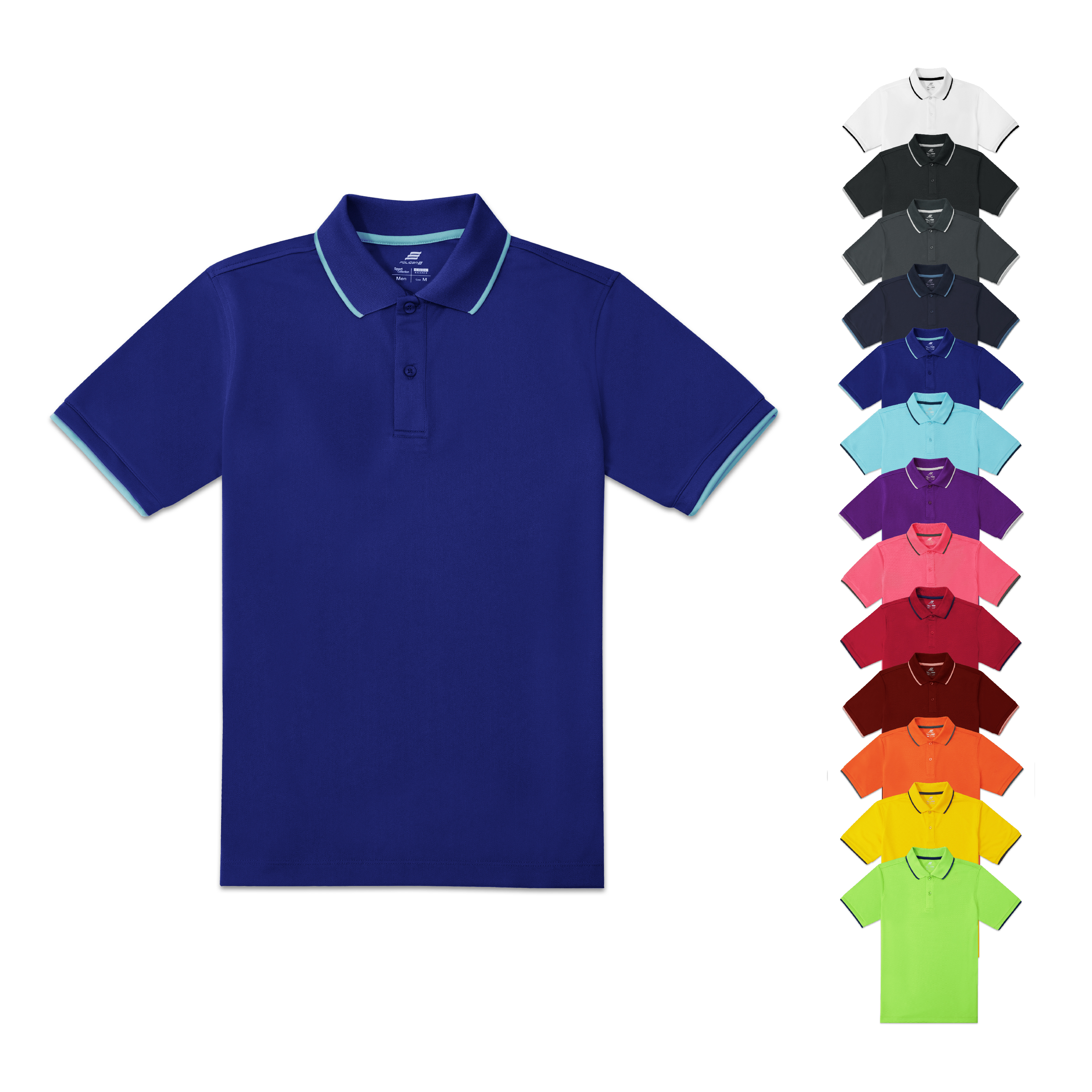 Poligan S Men's Polo Shirts - Micro Polyester, Breathable, Regular