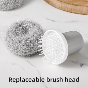 Éponge à récurer en soie acrylique pour le nettoyage de la cuisine, pour casseroles, poêles et vaisselle, avec outil de lavage de cuisine - Product Image 6