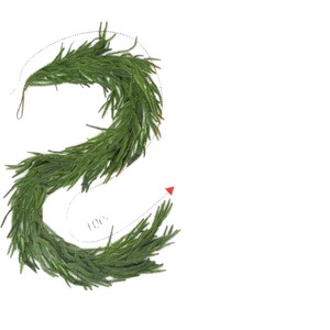 Guirlande de Noël en fleurs artificielles Shengjing, 10 branches de pin, verdure pour la cheminée et la décoration du manteau de cheminée - Product Image 5