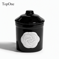 Benutzerdefiniertes Logo Schwarze Glas-Sojawachs-Aromatherapie-Kerze - Private Label OEM/ODM Geringe Mindestbestellmenge Großhandel Guangdong Individuelle Form für Zuhause