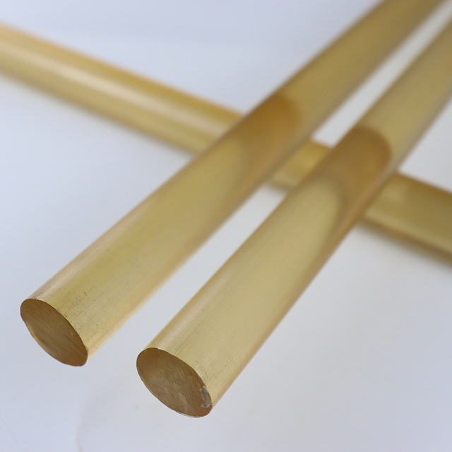Engineering Plastics: Amber-coloured Polysulfone (PSU) and Poly(sulfone-co-polyamide) (PPSU) Rods