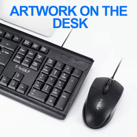 Clavier et souris filaires USB 104 touches, combo standard pour ordinateur de bureau, ensemble clavier et souris pour PC de bureau