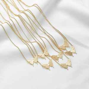 Gold Pendant <b>Necklace</b> Cross Border Multi Exclusive Influencer Choice Item Certified Material <b>Solid</b> Metal Construction Gift - Product Image 1