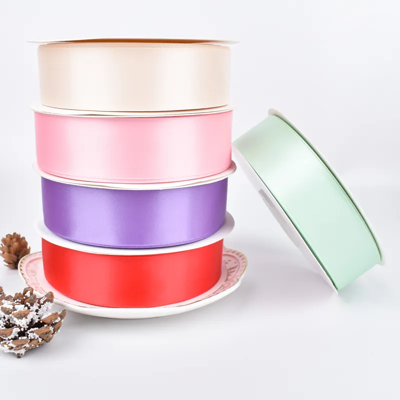 Flowers 38mm Double sided satin ribbon 50 yard 1.5 inch Satin Ribbon Roll 1 1/2 inch for Gift Box