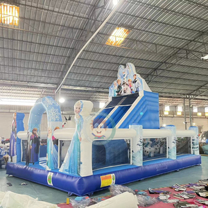 <span class=keywords><strong>Castillo</strong></span> Inflable de Juegos con Tobogán, Diseño de <span class=keywords><strong>Frozen</strong></span>, para Uso Comercial - Product Image 2
