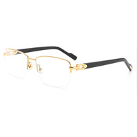 Gafas de Sol Borregls de Lujo con Montura Óptica Unisex Cuadrada Semimontura, Lentes Grises de PC, Patrón Sólido Réplica, Patillas de Acetato O3501