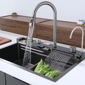 2025 mới phổ biến duy nhất khe cắm đa chức năng chìm chống xước LED hiển thị kỹ thuật số 304 thép không gỉ Thác Bồn Rửa Nhà Bếp - Product Image 2