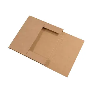 Venta de fábrica caliente Archivo de informe corrugado caja de paquete expreso diseño de Amazon caja de libro de tablero fuerte de pared simple caja de embalaje de papel