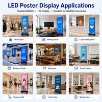 Écran d'affichage LED ultra-fin P2.5 portable et pliable pour les magasins de détail, les expositions et les centres commerciaux