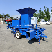 Portable Empacadora De Heno Double cylindre riz balle foin presse hydraulique carré ensilage presse emballeur ensacheuse à vendre