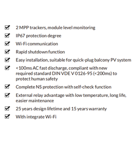 Microinversor Deye SUN-M60/80/100G4-EU-Q0 Monofásico 2MPPT Plataforma de Monitoreo Inteligente - Product Image 5