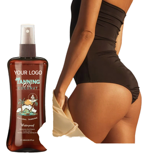 Aceite Corporal Hidratante de Coco Herbal con Logotipo Personalizado y Marca Privada, Aceite Bronceador Natural para Tomar el Sol en la Playa y Cuidado de la Piel Bronceada - Product Image 4