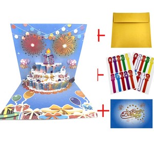 Tarjeta de felicitación emergente 3D personalizada, nuevo musical iluminado, Postales de <span class=keywords><strong>feliz</strong></span> <span class=keywords><strong>cumpleaños</strong></span>, tarjeta de pastel <span class=keywords><strong>con</strong></span> <span class=keywords><strong>música</strong></span> y luz - Product Image 5