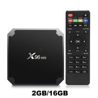 Mejor Opción de TV Box Inteligente X96 Mini Android 7.1 Amlogic S905w Quad Core Set Top Box Receptor de Satélite 4k