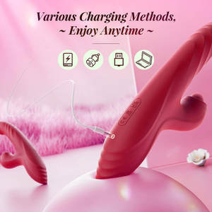 Vibrateur Lapin Tapotant Point G Féminin, Stimulateur Clitoridien Vaginal, Gode Pénétrant et Vibrateur à Insertion pour Femmes - Product Image 6