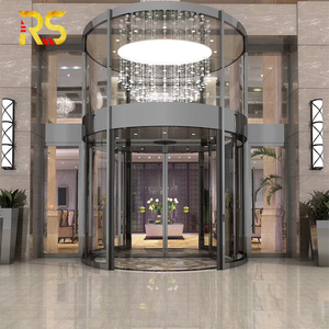 Esterno moderno 4 pannello scorrevole porta d'ingresso porta d'ingresso anteriore porta d'ingresso Hotel hall in acciaio inox porta d'ingresso principale - Product Image 2