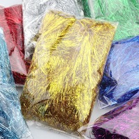 Remplissage décoratif pour boîte cadeau en soie multicolore 1MM, matériau d'embellissement d'emballage en herbe Lafuye scintillante