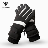 Gants de ski d'hiver imperméables pour la montagne, épais, thermiques, coupe-vent, compatibles écran tactile, pour la randonnée alpine et le ski sur piste